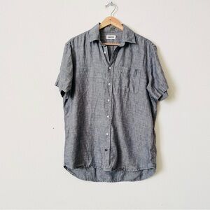 Taylor Stitch SIZE 42 (LARGE) The Short Sleeve California shirt in Navy Hemp